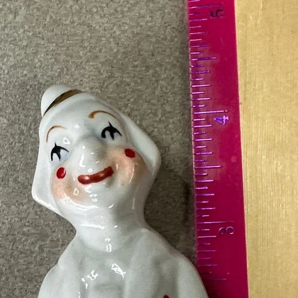 Whimsical White Porcelain Clown Figurines - Picture 5 of 15